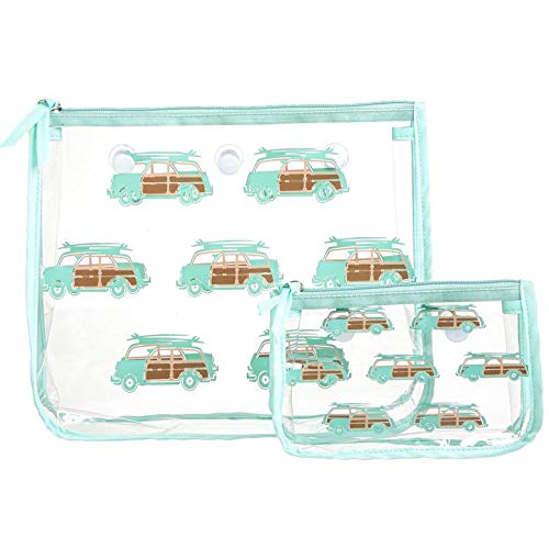 Bogg Bag Clear Designer Zipper Insert (Set of 2) Travel Organizer Storage Pop In (Woody)