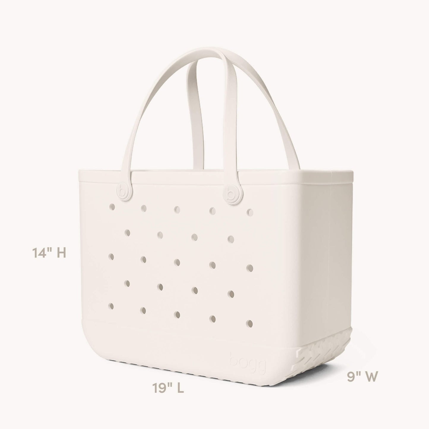 BOGG BAG - Original, Large Tote - Blue-eyed, White Buttons - 19in L x 9in W x 14in H - Beach, Pool, Boat, Sports - All Purpose EVA - Lightweight, Washable, Durable
