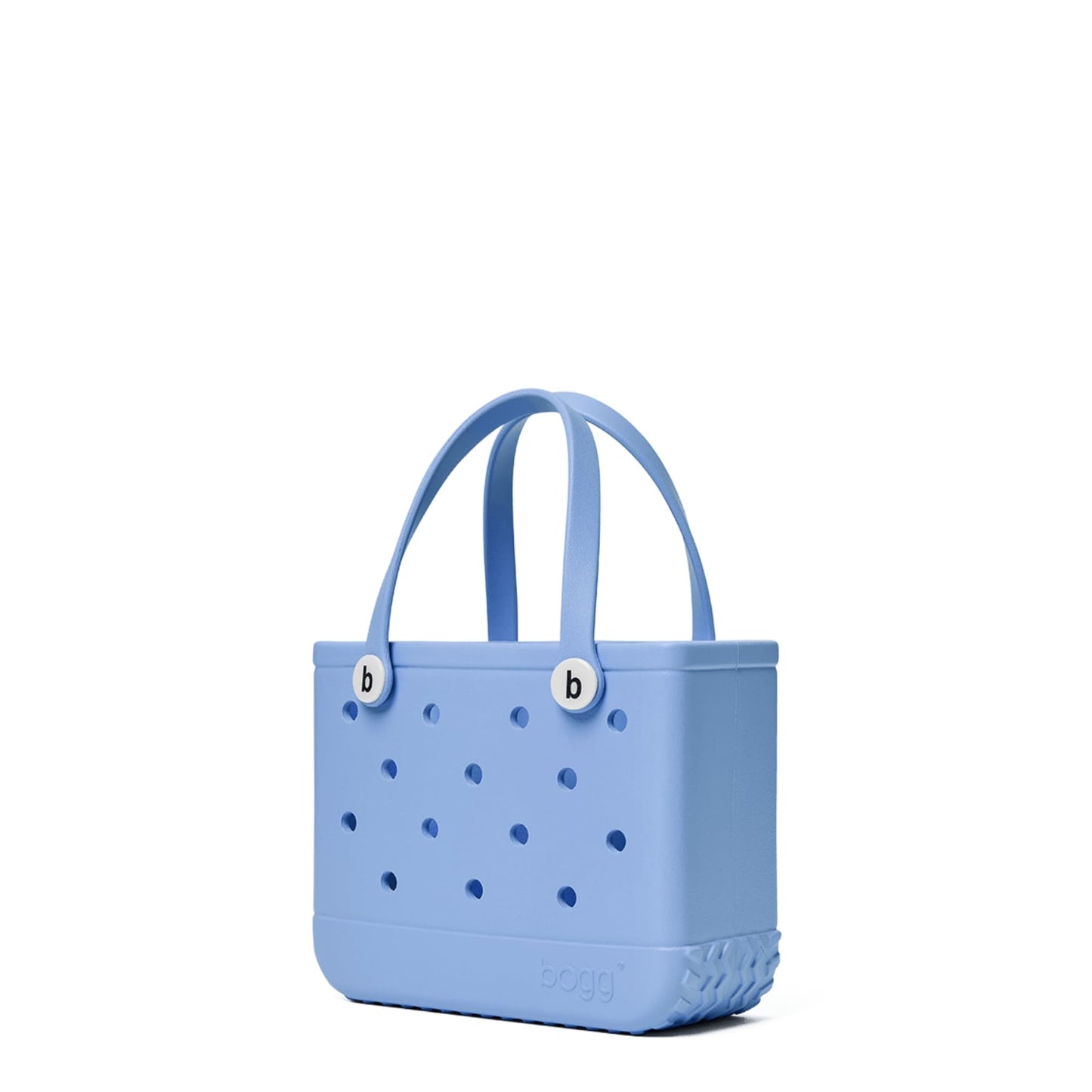BOGG BAG - Bitty, Small Tote - Carolina on My Mind, White Buttons - 11in L x 4.5in W x 8.5in H - Beach, Pool, Boat, Work, Sports - All Purpose EVA - Lightweight, Washable, Durable