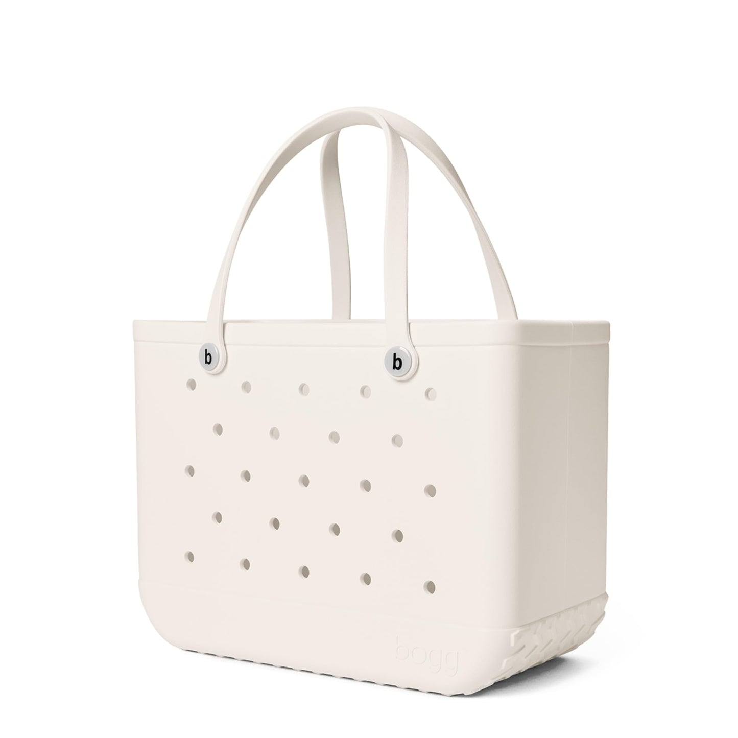 BOGG BAG - Original, Large Tote - Coconut, White Buttons - 19in L x 9in W x 14in H - Beach, Pool, Boat, Sports - All Purpose EVA - Lightweight, Washable, Durable