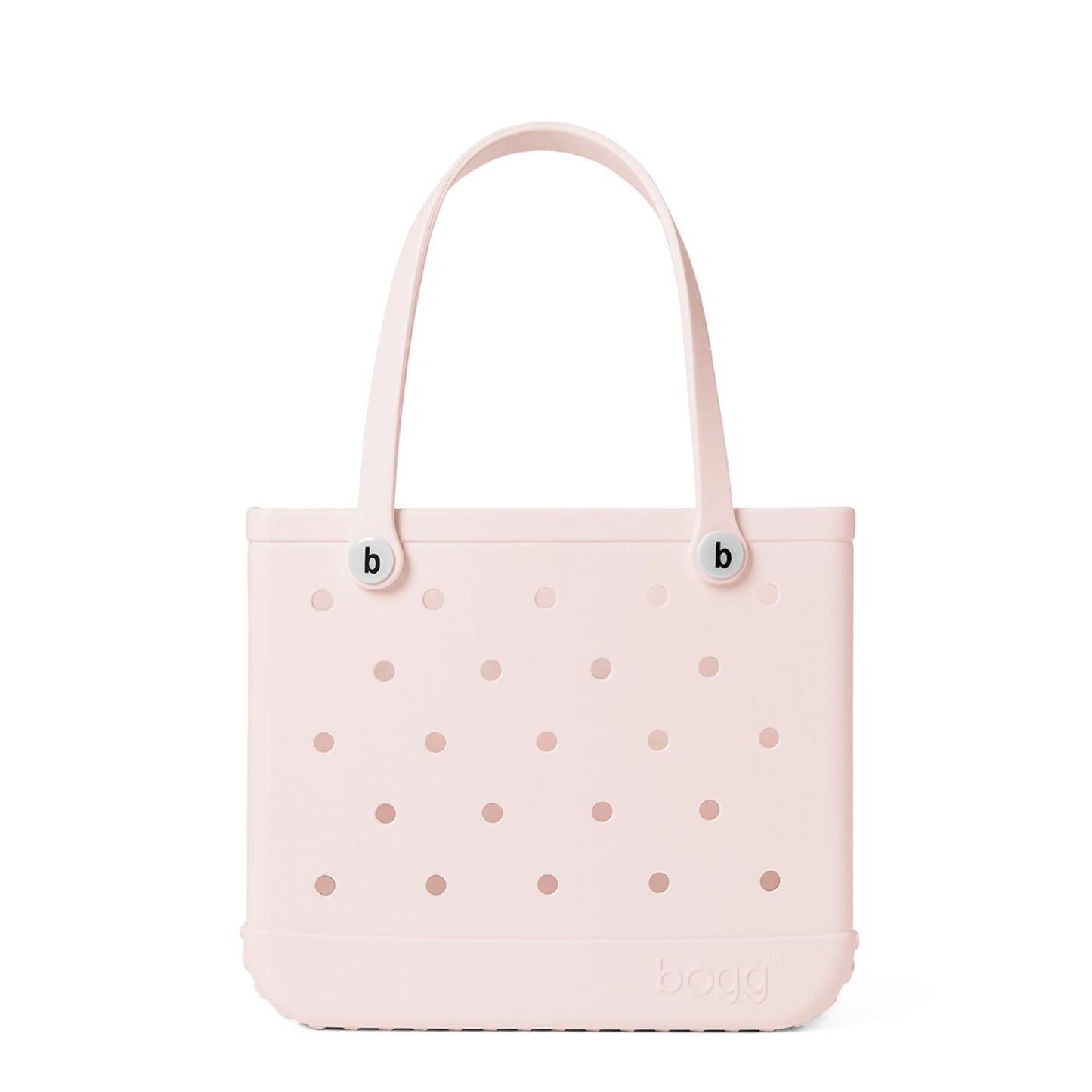 BOGG BAG - Medium Tote - Petal Pink, White Buttons - 15in L x 5in W x 12.5in H - Beach, Pool, Boat, Work, Sports - All Purpose EVA - Lightweight, Washable, Durable