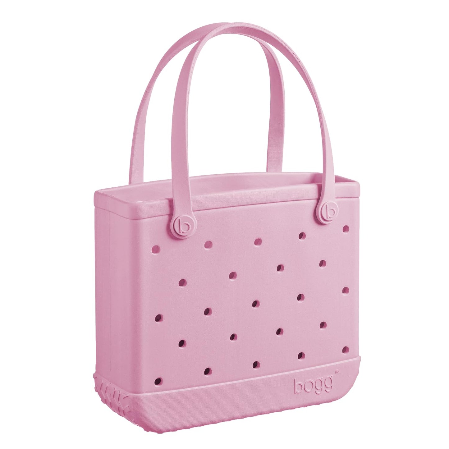 BOGG BAG - Medium Tote - Blowing Pink Bubbles, White Buttons - 15in L x 5in W x 12.5in H - Beach, Pool, Boat, Work, Sports - All Purpose EVA - Lightweight, Washable, Durable