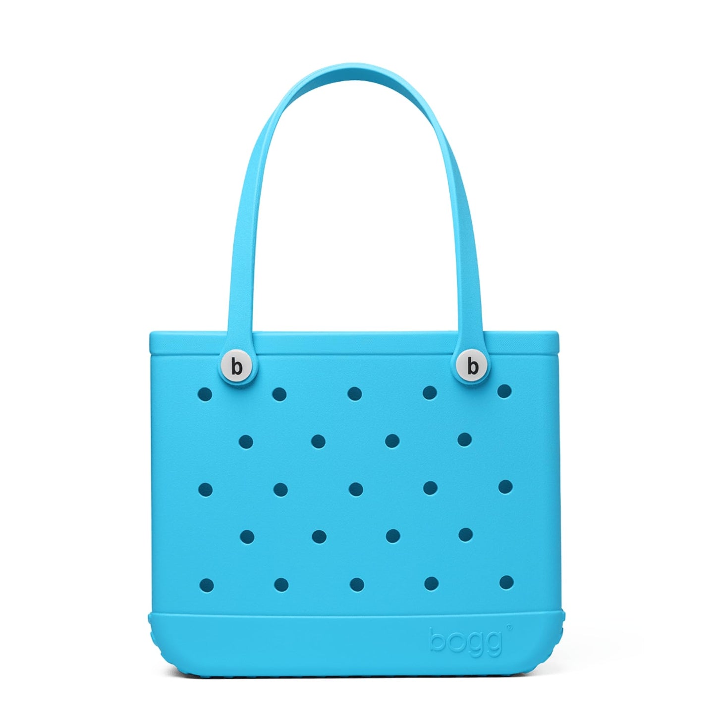 BOGG BAG - Medium Tote - Tiff, White Buttons - 15in L x 5in W x 12.5in H - Beach, Pool, Boat, Work, Sports - All Purpose EVA - Lightweight, Washable, Durable