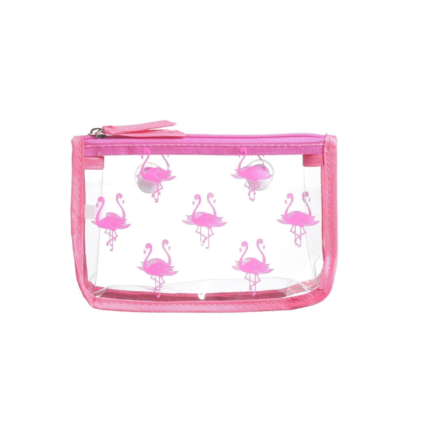BOGG BAG Clear Designer Zipper Insert (Set of 2) Travel Organizer Storage Pop In Original Bogg and Baby (Pink Flamingo)