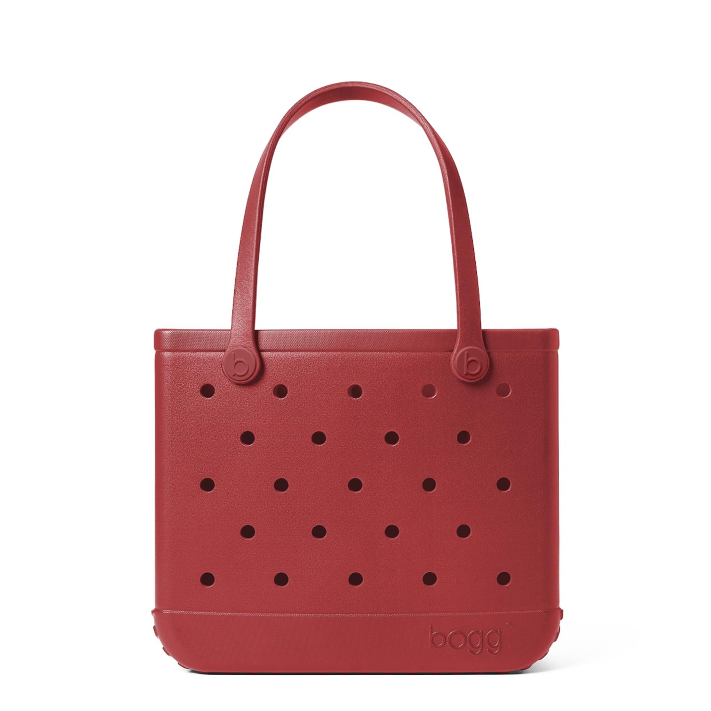 BOGG BAG - Medium Tote - Burgundy Baller, White Buttons - 15in L x 5in W x 12.5in H - Beach, Pool, Boat, Work, Sports - All Purpose EVA - Lightweight, Washable, Durable