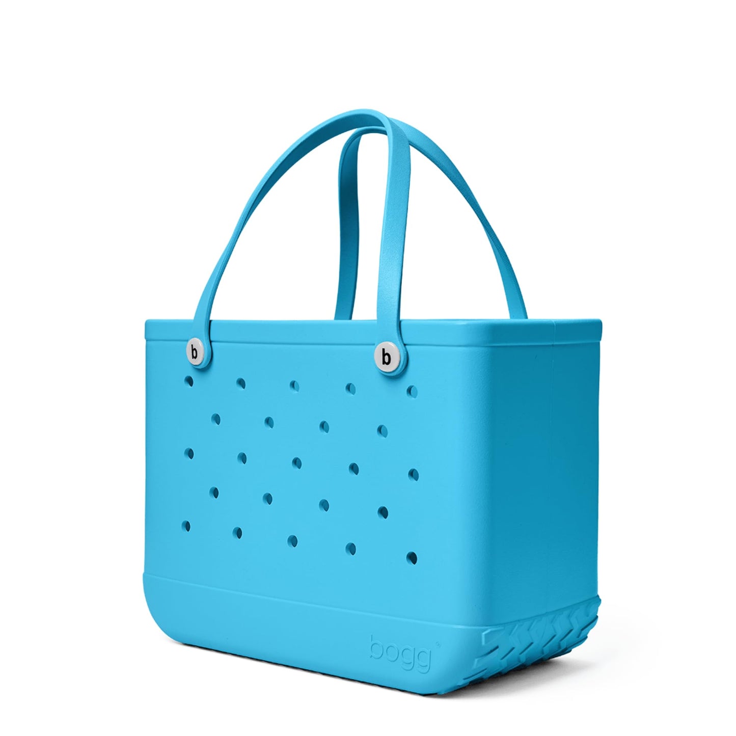 BOGG BAG - Original, Large Tote - Tiff, White Buttons - 19in L x 9in W x 14in H - Beach, Pool, Boat, Sports - All Purpose EVA - Lightweight, Washable, Durable
