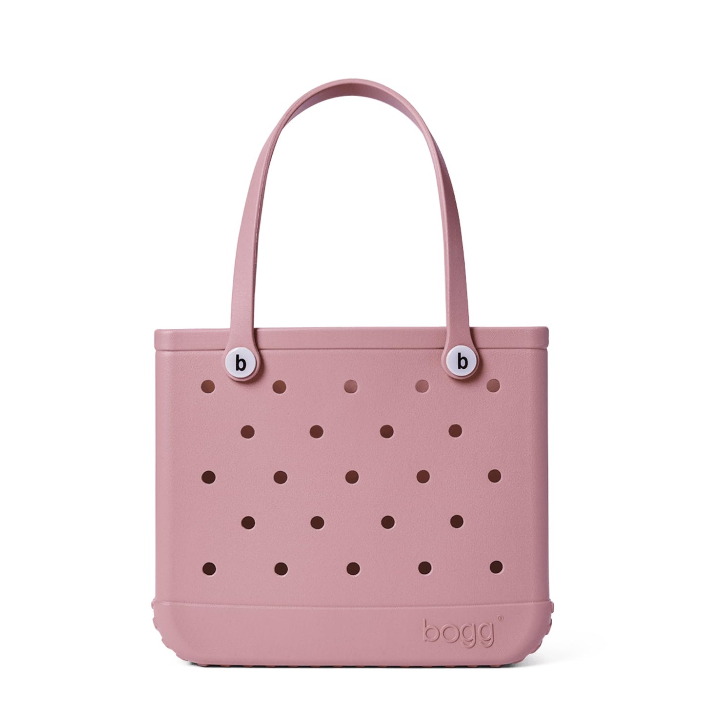 BOGG BAG - Medium Tote - Blushing, White Buttons - 15in L x 5in W x 12.5in H - Beach, Pool, Boat, Work, Sports - All Purpose EVA - Lightweight, Washable, Durable