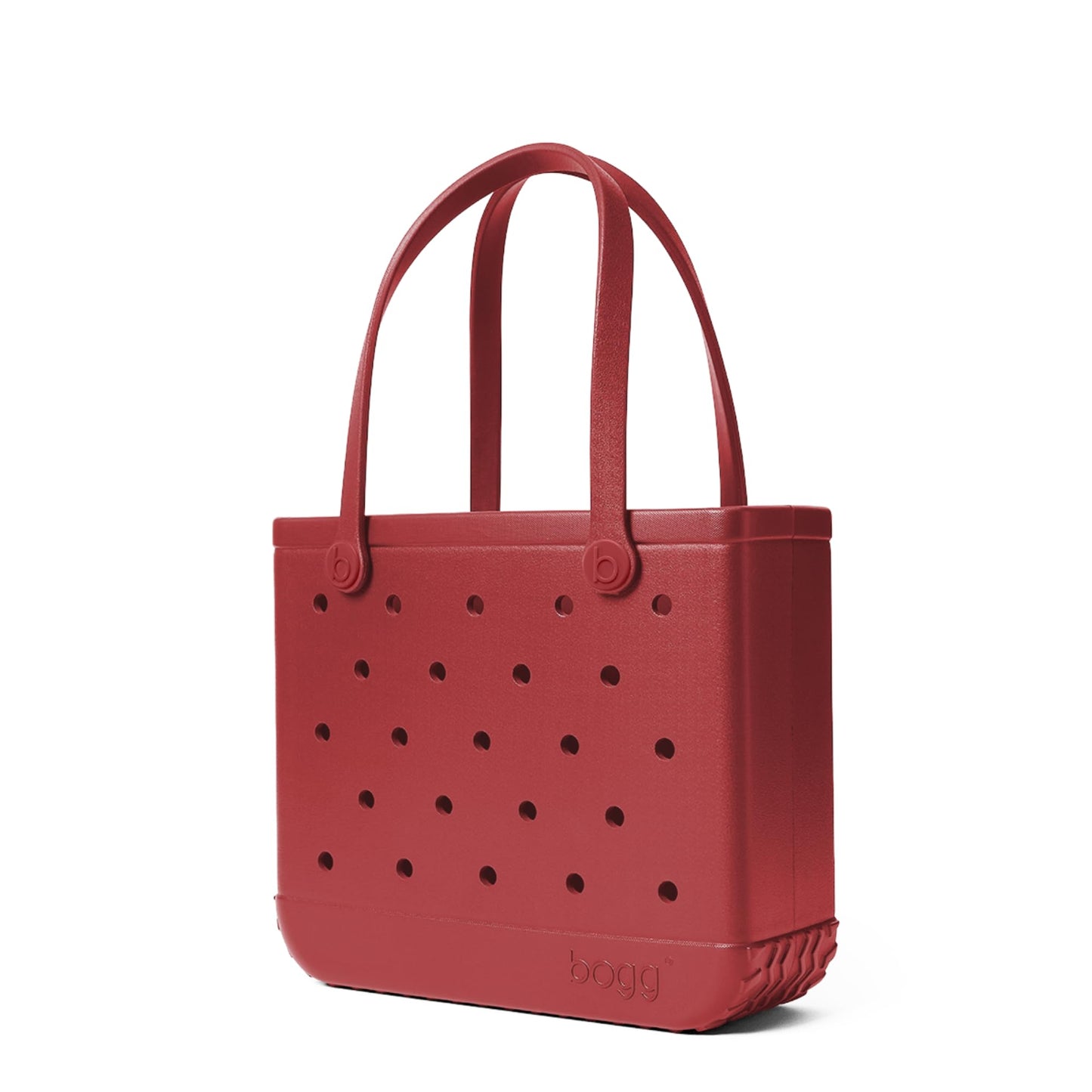 BOGG BAG - Medium Tote - Burgundy Baller, White Buttons - 15in L x 5in W x 12.5in H - Beach, Pool, Boat, Work, Sports - All Purpose EVA - Lightweight, Washable, Durable