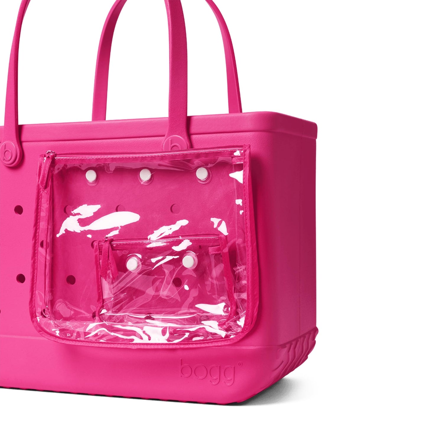 BOGG BAG - Original, Large Tote - Haute Pink - 19in L x 9in W x 14in H - Beach, Pool, Boat, Sports - All Purpose EVA - Lightweight, Washable, Durable