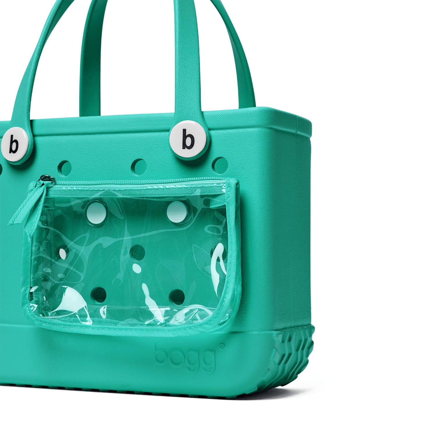 BOGG BAG - Bitty, Small Tote - Cabana Boy, White Buttons - 11in L x 4.5in W x 8.5in H - Beach, Pool, Boat, Work, Sports - All Purpose EVA - Lightweight, Washable, Durable