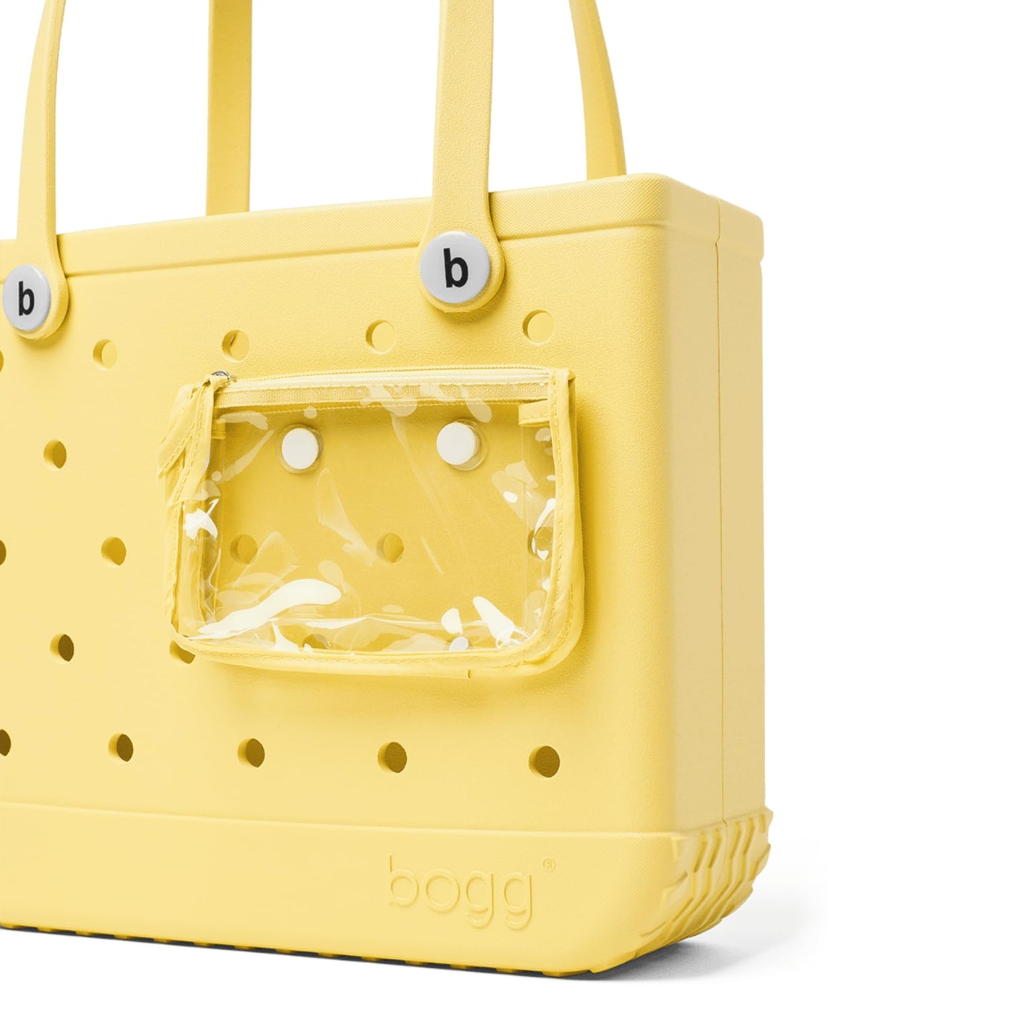 BOGG BAG - Medium Tote - Bananarama, White Buttons - 15in L x 5in W x 12.5in H - Beach, Pool, Boat, Work, Sports - All Purpose EVA - Lightweight, Washable, Durable