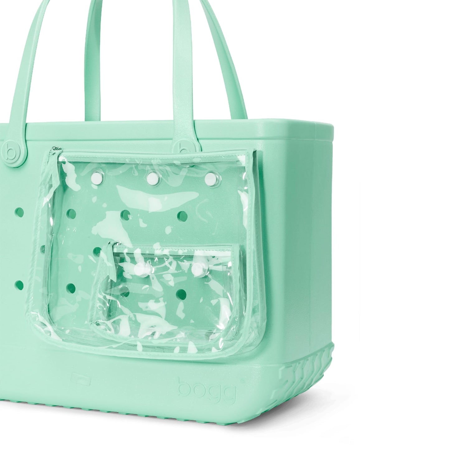 BOGG BAG - Original, Large Tote - Sea(foam) Shimmer - 19in L x 9in W x 14in H - Beach, Pool, Boat, Sports - All Purpose EVA - Lightweight, Washable, Durable