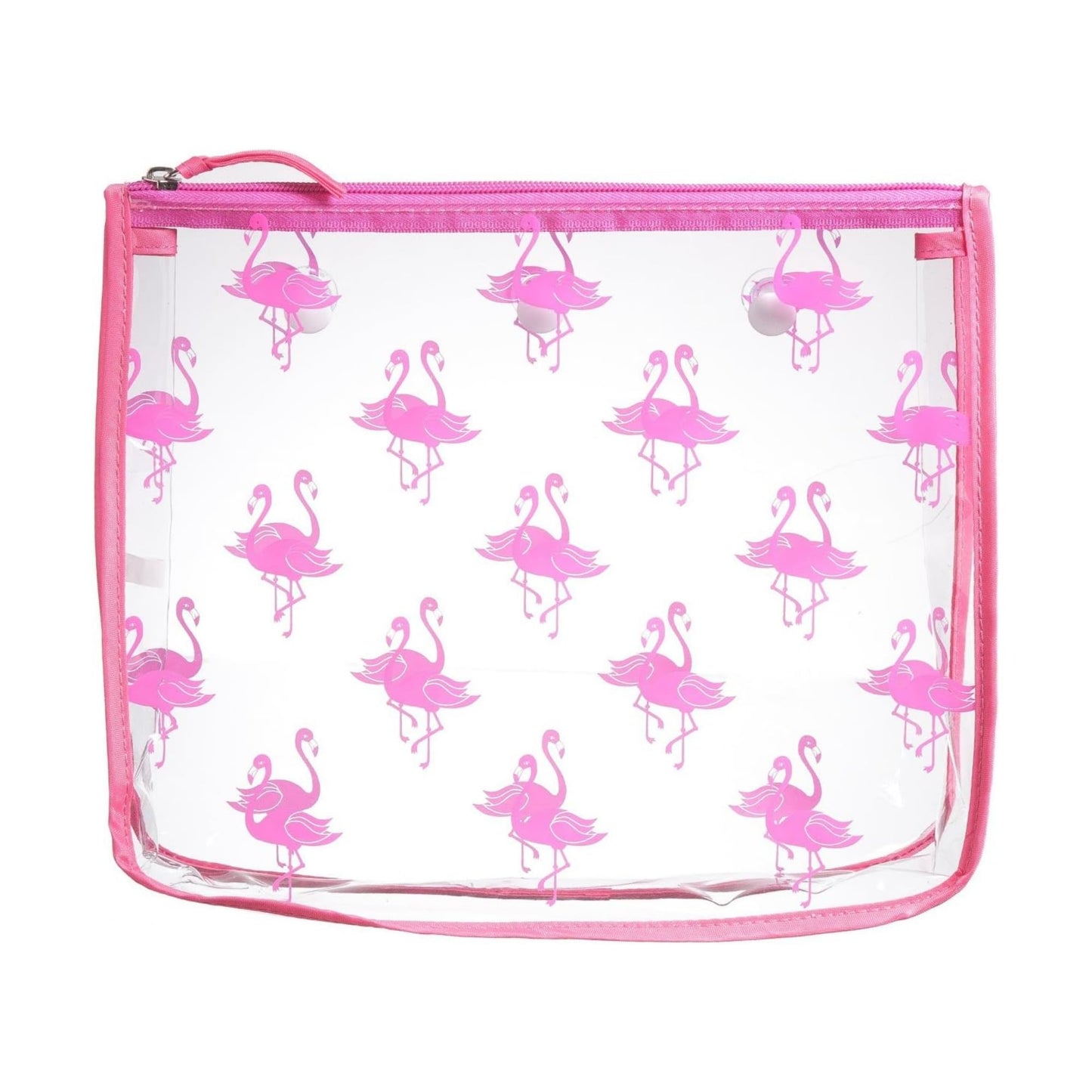 BOGG BAG Clear Designer Zipper Insert (Set of 2) Travel Organizer Storage Pop In Original Bogg and Baby (Pink Flamingo)