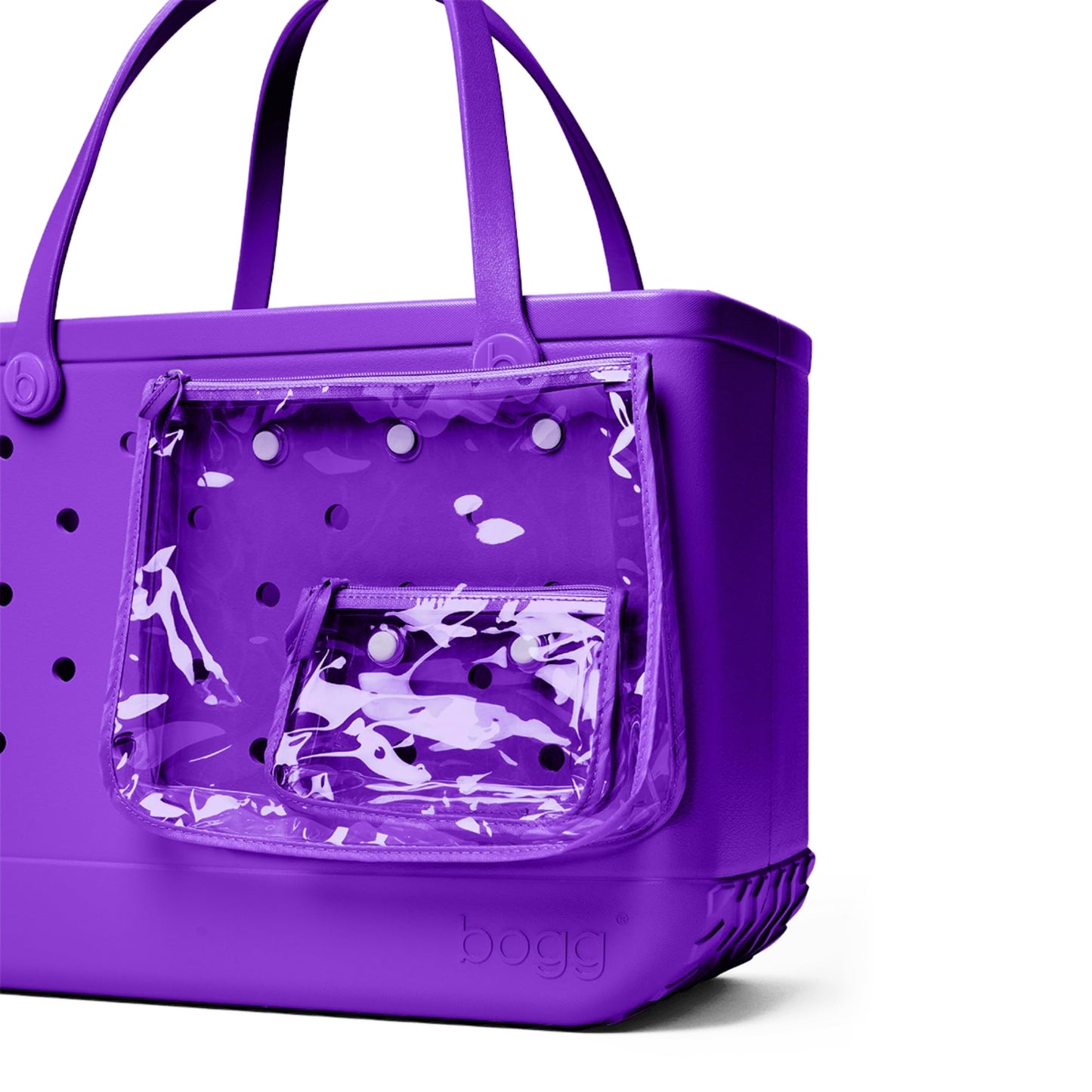 BOGG BAG - Original, Large Tote - Houston We Have a Purple - 19in L x 9in W x 14in H - Beach, Pool, Boat, Sports - All Purpose EVA - Lightweight, Washable, Durable