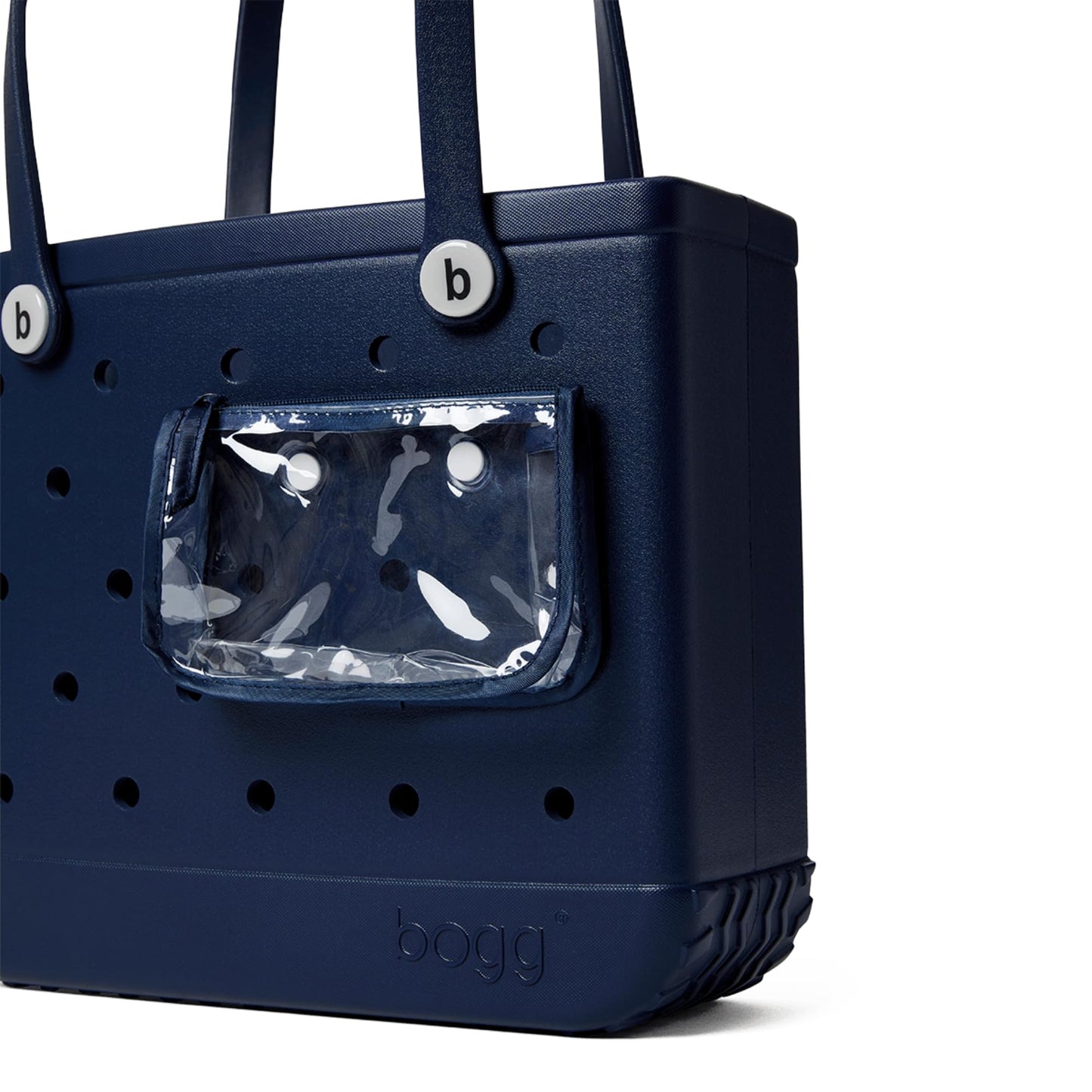 BOGG BAG - Medium Tote - You Navy Me Crazy, White Buttons - 15in L x 5in W x 12.5in H - Beach, Pool, Boat, Work, Sports - All Purpose EVA - Lightweight, Washable, Durable