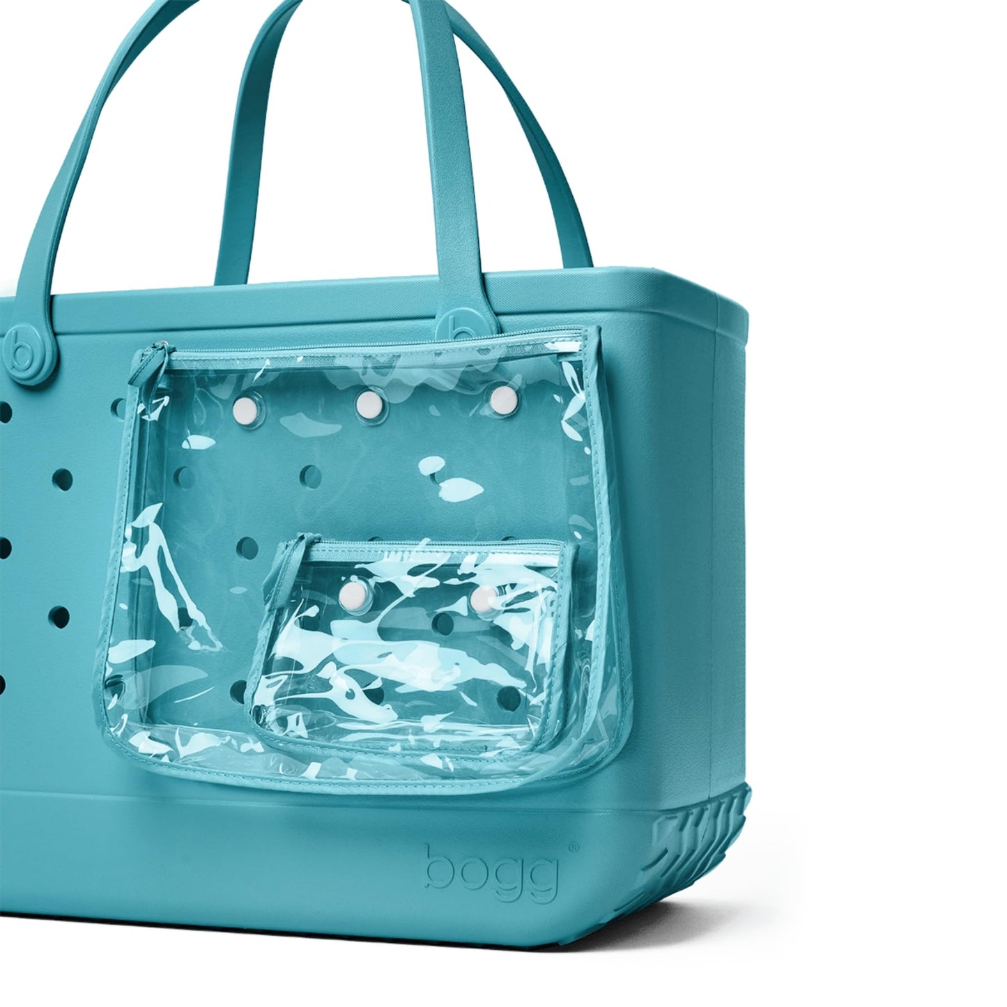BOGG BAG - Original, Large Tote - Turquoise and Caicos - 19in L x 9in W x 14in H - Beach, Pool, Boat, Sports - All Purpose EVA - Lightweight, Washable, Durable