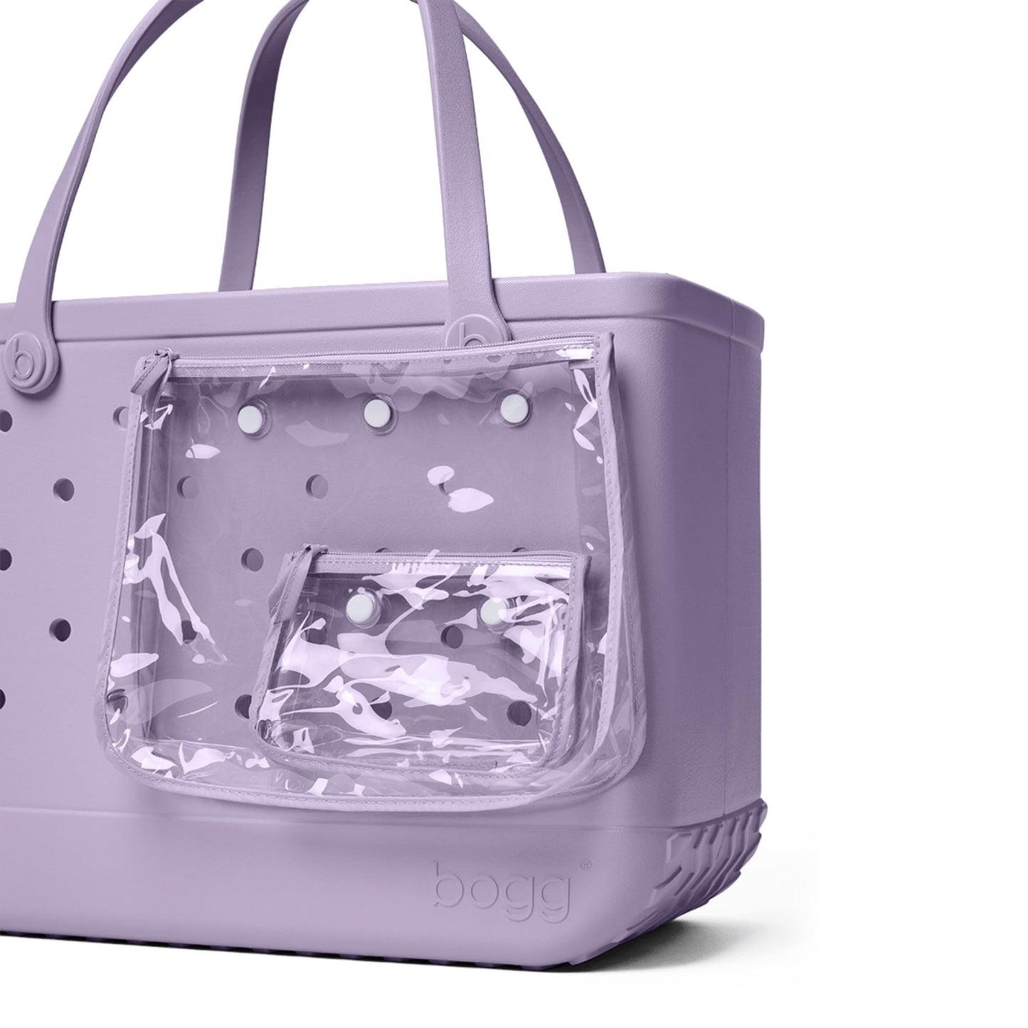 BOGG BAG - Original, Large Tote - I Lilac You a Lot - 19in L x 9in W x 14in H - Beach, Pool, Boat, Sports - All Purpose EVA - Lightweight, Washable, Durable