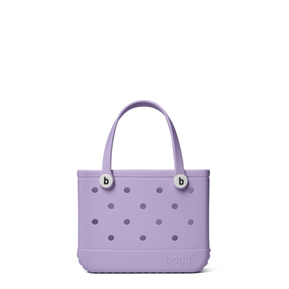 BOGG BAG - Bitty, Small Tote - I Lilac You a Lot, White Buttons - 11in L x 4.5in W x 8.5in H - Beach, Pool, Boat, Work, Sports - All Purpose EVA - Lightweight, Washable, Durable
