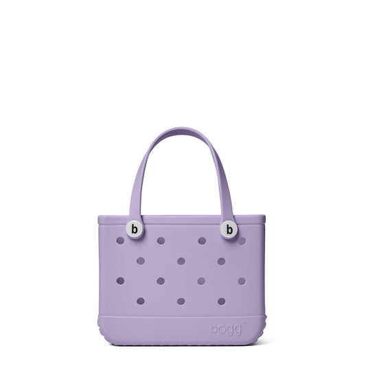 BOGG BAG - Bitty, Small Tote - I Lilac You a Lot, White Buttons - 11in L x 4.5in W x 8.5in H - Beach, Pool, Boat, Work, Sports - All Purpose EVA - Lightweight, Washable, Durable