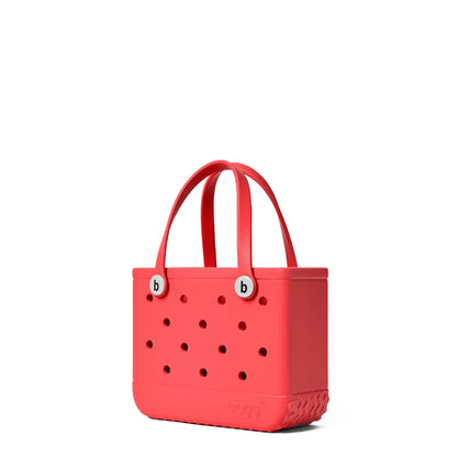 BOGG BAG - Bitty, Small Tote - Coral Me Mine, White Buttons - 11in L x 4.5in W x 8.5in H - Beach, Pool, Boat, Work, Sports - All Purpose EVA - Lightweight, Washable, Durable