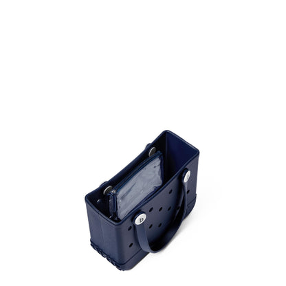 BOGG BAG - Bitty, Small Tote - You Navy Me Crazy, White Buttons - 11in L x 4.5in W x 8.5in H - Beach, Pool, Boat, Work, Sports - All Purpose EVA - Lightweight, Washable, Durable
