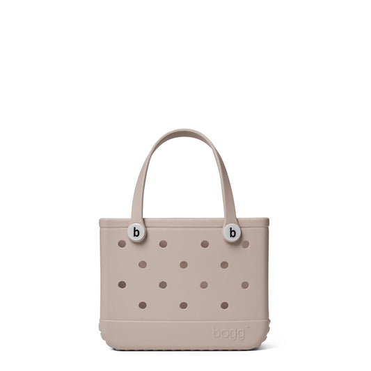 BOGG BAG - Bitty, Small Tote - Mushroom, White Buttons - 11in L x 4.5in W x 8.5in H - Beach, Pool, Boat, Work, Sports - All Purpose EVA - Lightweight, Washable, Durable
