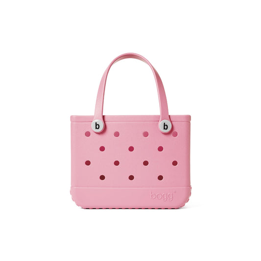 BOGG BAG - Bitty, Small Tote - Blowing Pink Bubbles, White Buttons - 11in L x 4.5in W x 8.5in H - Beach, Pool, Boat, Work, Sports - All Purpose EVA - Lightweight, Washable, Durable
