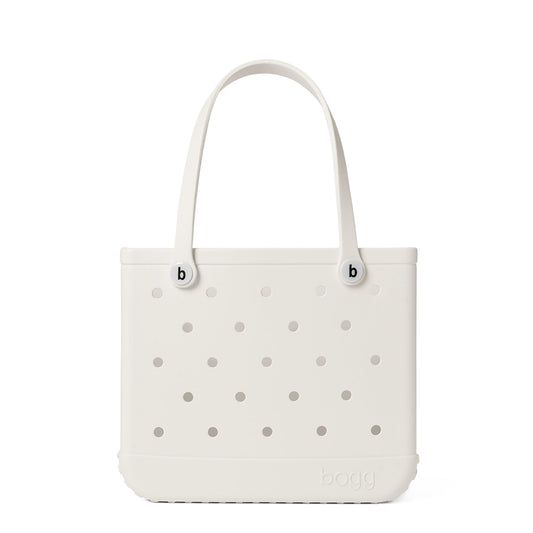 BOGG BAG - Medium Tote - Coconut, White Buttons - 15in L x 5in W x 12.5in H - Beach, Pool, Boat, Work, Sports - All Purpose EVA - Lightweight, Washable, Durable