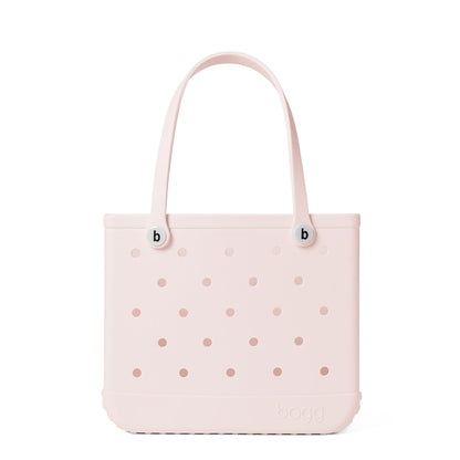 BOGG BAG - Medium Tote - Petal Pink, White Buttons - 15in L x 5in W x 12.5in H - Beach, Pool, Boat, Work, Sports - All Purpose EVA - Lightweight, Washable, Durable