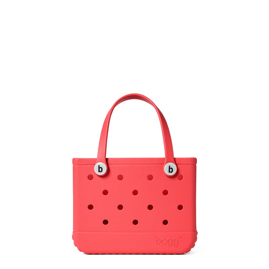 BOGG BAG - Bitty, Small Tote - Coral Me Mine, White Buttons - 11in L x 4.5in W x 8.5in H - Beach, Pool, Boat, Work, Sports - All Purpose EVA - Lightweight, Washable, Durable