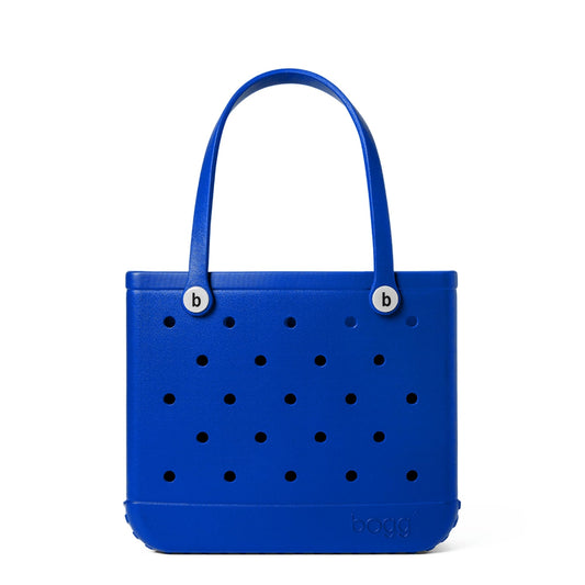 BOGG BAG - Medium Tote - Blue-eyed, White Buttons - 15in L x 5in W x 12.5in H - Beach, Pool, Boat, Work, Sports - All Purpose EVA - Lightweight, Washable, Durable