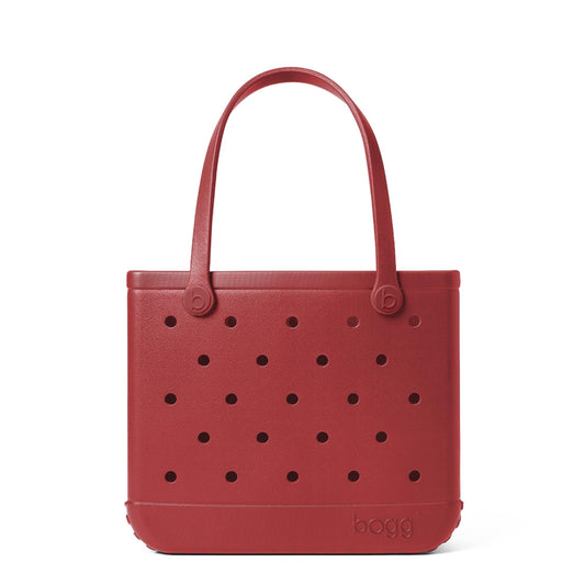 BOGG BAG - Medium Tote - Burgundy Baller, White Buttons - 15in L x 5in W x 12.5in H - Beach, Pool, Boat, Work, Sports - All Purpose EVA - Lightweight, Washable, Durable