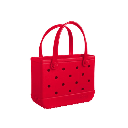 BOGG BAG - Bitty, Small Tote - Off to the Races Red - 11in L x 4.5in W x 8.5in H - Beach, Pool, Boat, Work, Sports - All Purpose EVA - Lightweight, Washable, Durable