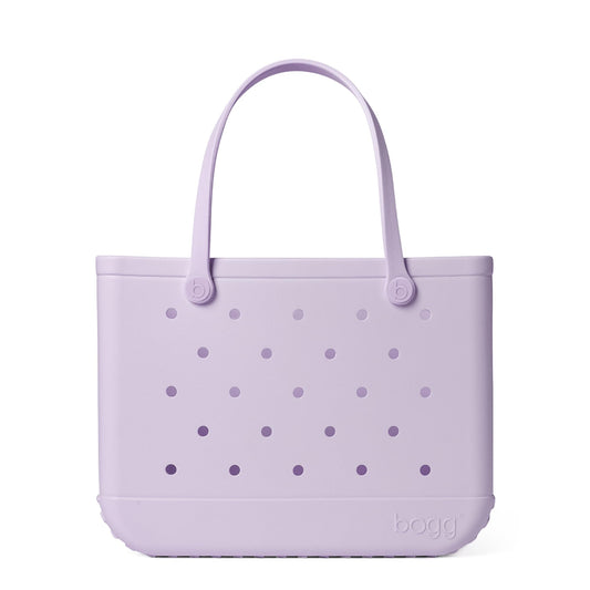 BOGG BAG - Original, Large Tote - Lavender Mist TONAL, White Buttons - 19in L x 9in W x 14in H - Beach, Pool, Boat, Sports - All Purpose EVA - Lightweight, Washable, Durable