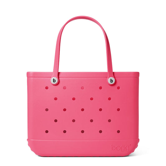 BOGG BAG - Original, Large Tote - Watermelon, White Buttons - 19in L x 9in W x 14in H - Beach, Pool, Boat, Sports - All Purpose EVA - Lightweight, Washable, Durable