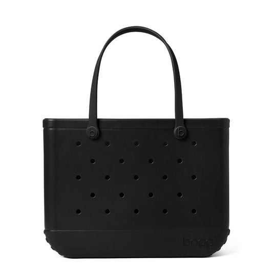 BOGG BAG - Original, Large Tote - LBD Black - 19in L x 9in W x 14in H - Beach, Pool, Boat, Sports - All Purpose EVA - Lightweight, Washable, Durable