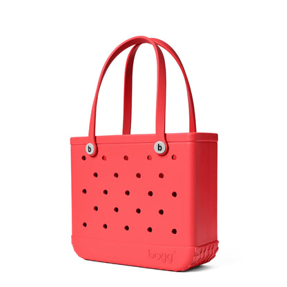 BOGG BAG - Medium Tote - Coral Me Mine, White Buttons - 15in L x 5in W x 12.5in H - Beach, Pool, Boat, Work, Sports - All Purpose EVA - Lightweight, Washable, Durable