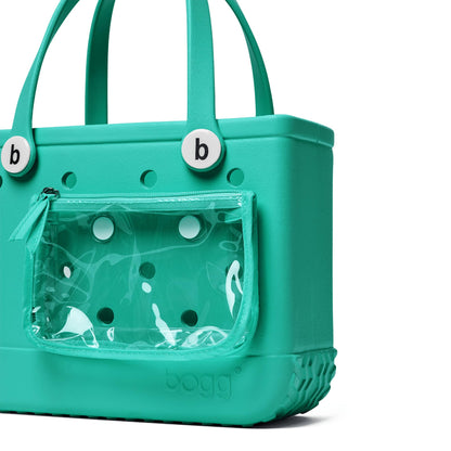 BOGG BAG - Bitty, Small Tote - Cabana Boy, White Buttons - 11in L x 4.5in W x 8.5in H - Beach, Pool, Boat, Work, Sports - All Purpose EVA - Lightweight, Washable, Durable